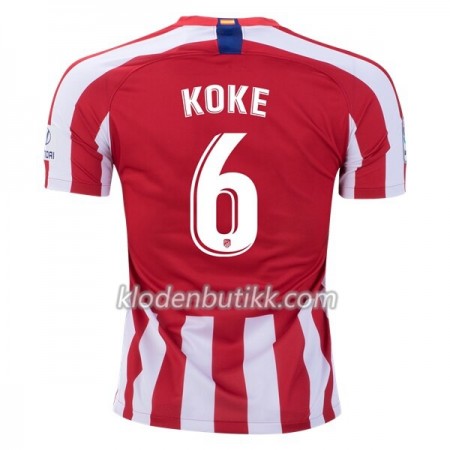 Atlético Madrid KOKE 6 Hjemme Fotballdrakt 2019-2020 Kortermet